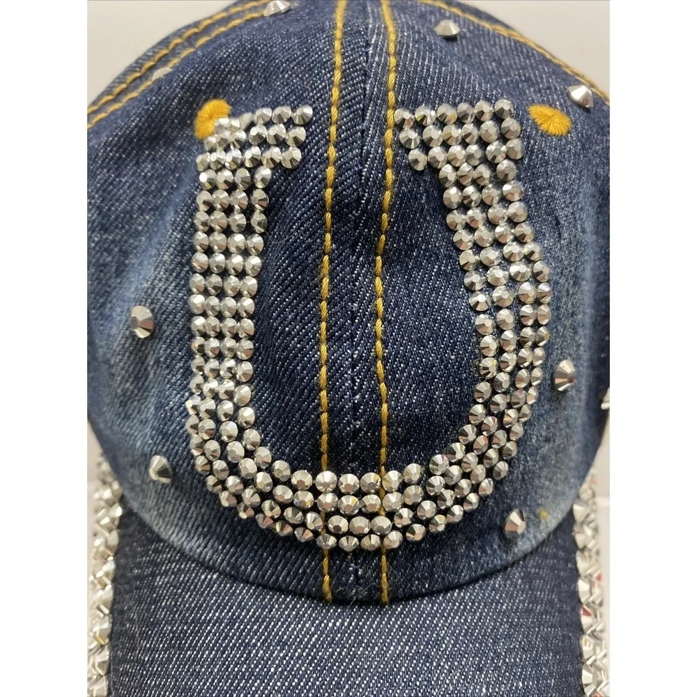 Indianapolis Colts Womens Blue Jean Sparkles Cap NWOT Adjust‎ Strap NFL Manning